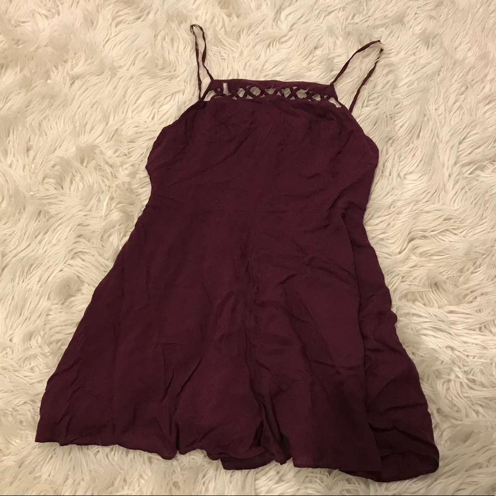 Dark purple urban outfitters romper